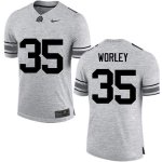 Men's Ohio State Buckeyes #35 Chris Worley Gray Nike NCAA College Football Jersey Fashion MWV1544BE